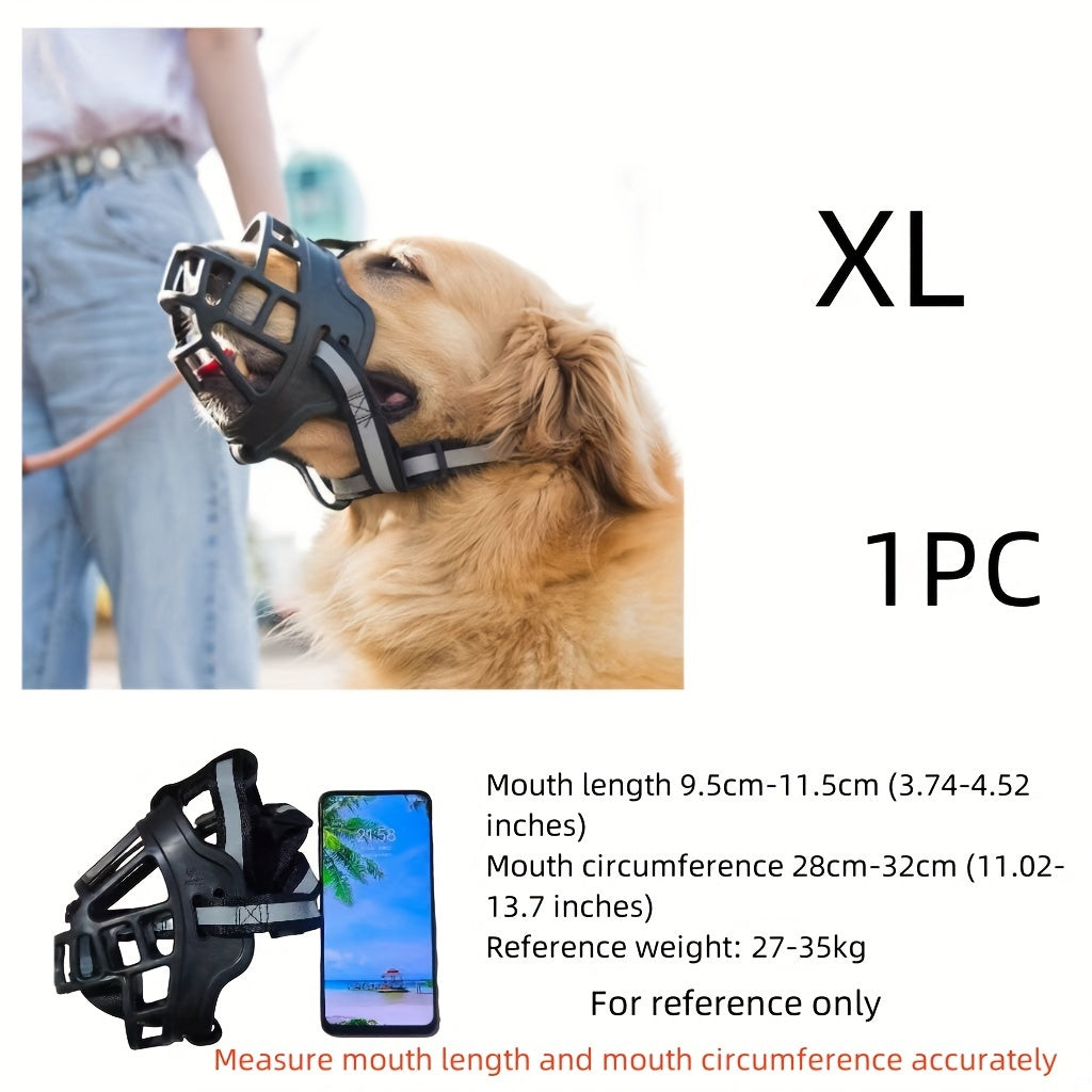 Large Dog Muzzle, Anti-Bite & Anti-Chew Mask for German Shepherds, Golden Retrievers, Labradors - Silent Dog Muzzle with Adjustable Strap, Nylon Material, Pet Training Accessory|Adjustable Dog Muzzle|Durable Dog Muzzle