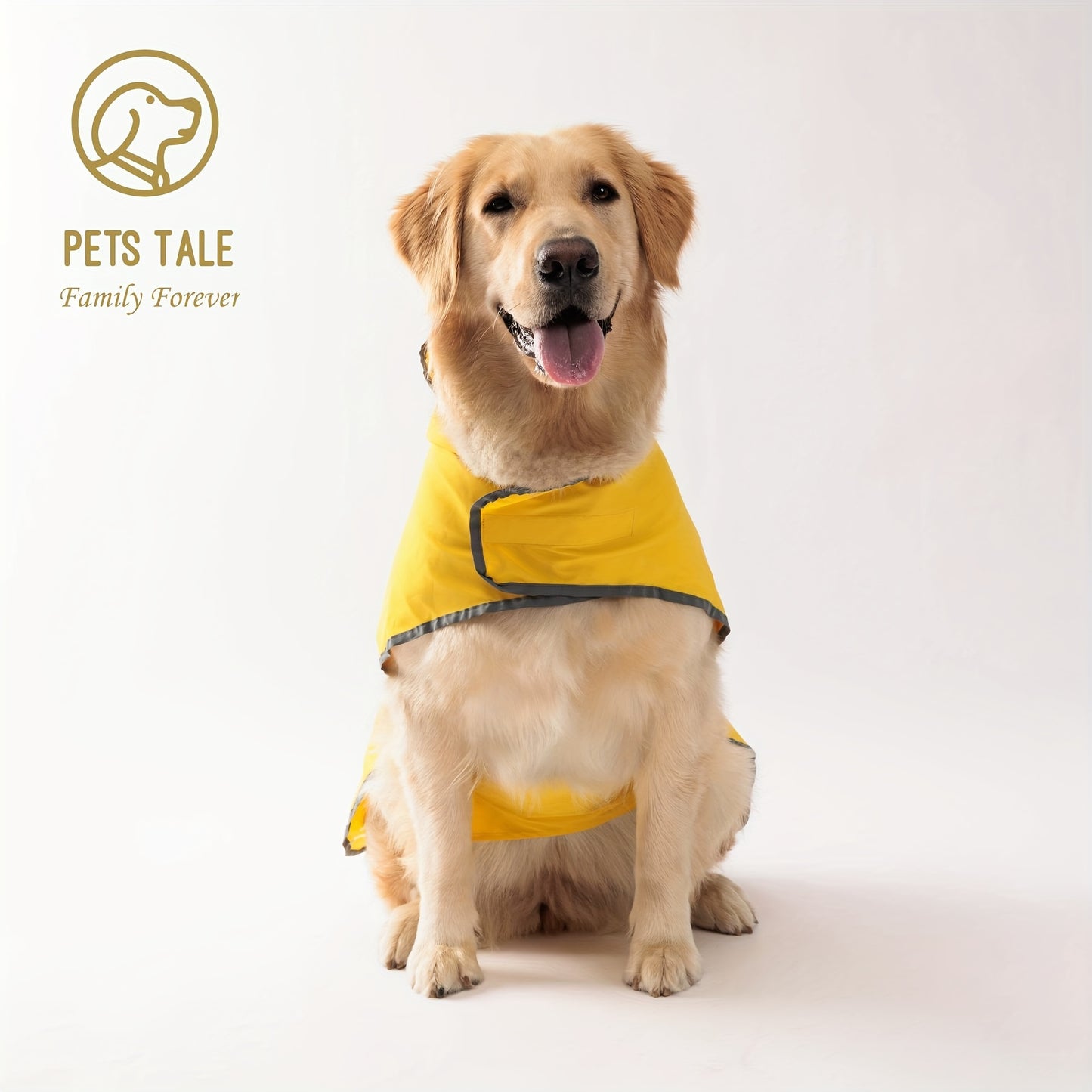 1pc PETS TALE Reversible Dog Raincoat, Polyester Pet Jacket with Duck Print, Machine Washable, Adjustable Straps for Small to Extra Large Breeds