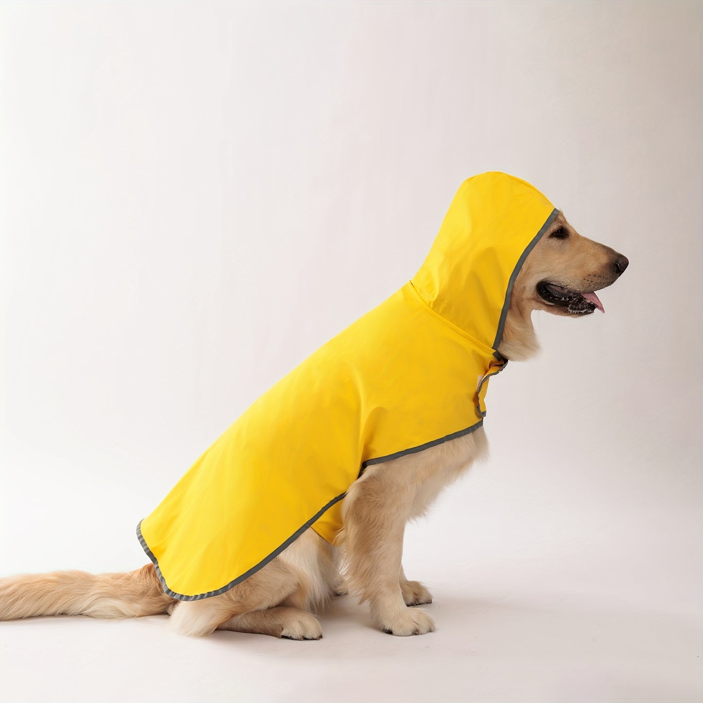 1pc PETS TALE Reversible Dog Raincoat, Polyester Pet Jacket with Duck Print, Machine Washable, Adjustable Straps for Small to Extra Large Breeds