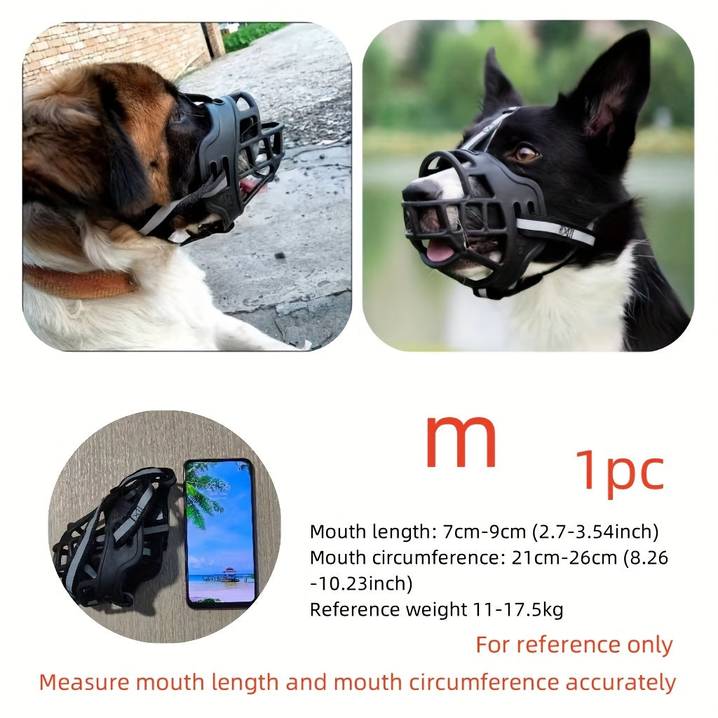 Large Dog Muzzle, Anti-Bite & Anti-Chew Mask for German Shepherds, Golden Retrievers, Labradors - Silent Dog Muzzle with Adjustable Strap, Nylon Material, Pet Training Accessory|Adjustable Dog Muzzle|Durable Dog Muzzle