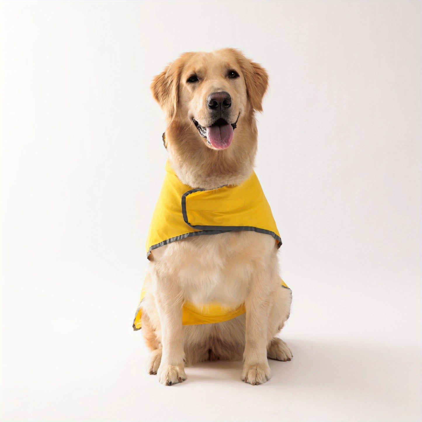 1pc PETS TALE Reversible Dog Raincoat, Polyester Pet Jacket with Duck Print, Machine Washable, Adjustable Straps for Small to Extra Large Breeds