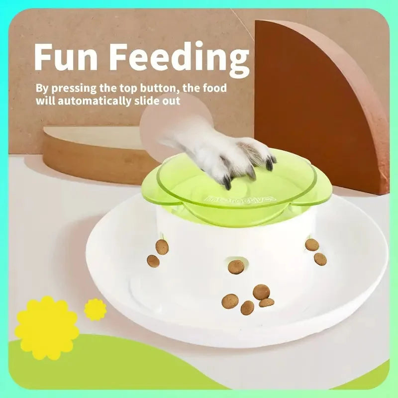 Pet Interactive Food Dispenser Toy Leak-Proof Plastic Feeder for Dog cat Enhances Pet IQ with Engaging Playtime Experience