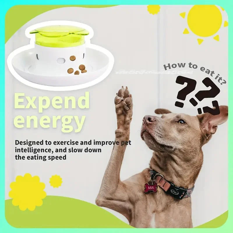 Pet Interactive Food Dispenser Toy Leak-Proof Plastic Feeder for Dog cat Enhances Pet IQ with Engaging Playtime Experience