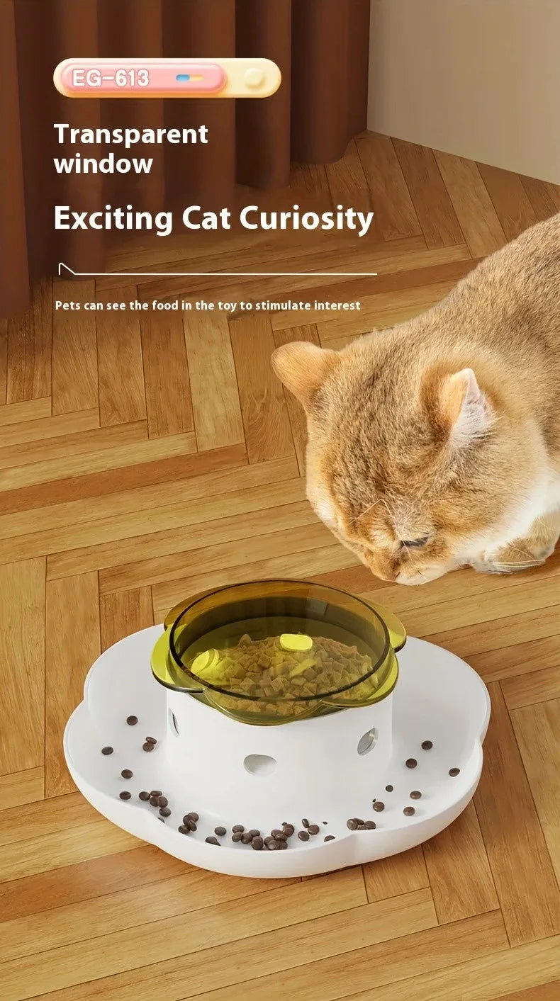 Pet Interactive Food Dispenser Toy Leak-Proof Plastic Feeder for Dog cat Enhances Pet IQ with Engaging Playtime Experience