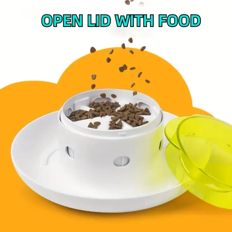 Pet Interactive Food Dispenser Toy Leak-Proof Plastic Feeder for Dog cat Enhances Pet IQ with Engaging Playtime Experience