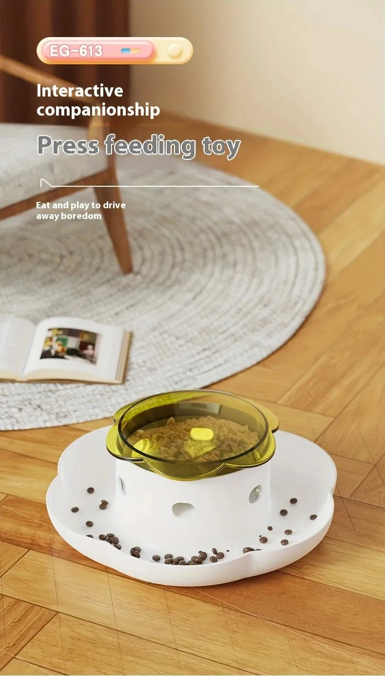 Pet Interactive Food Dispenser Toy Leak-Proof Plastic Feeder for Dog cat Enhances Pet IQ with Engaging Playtime Experience