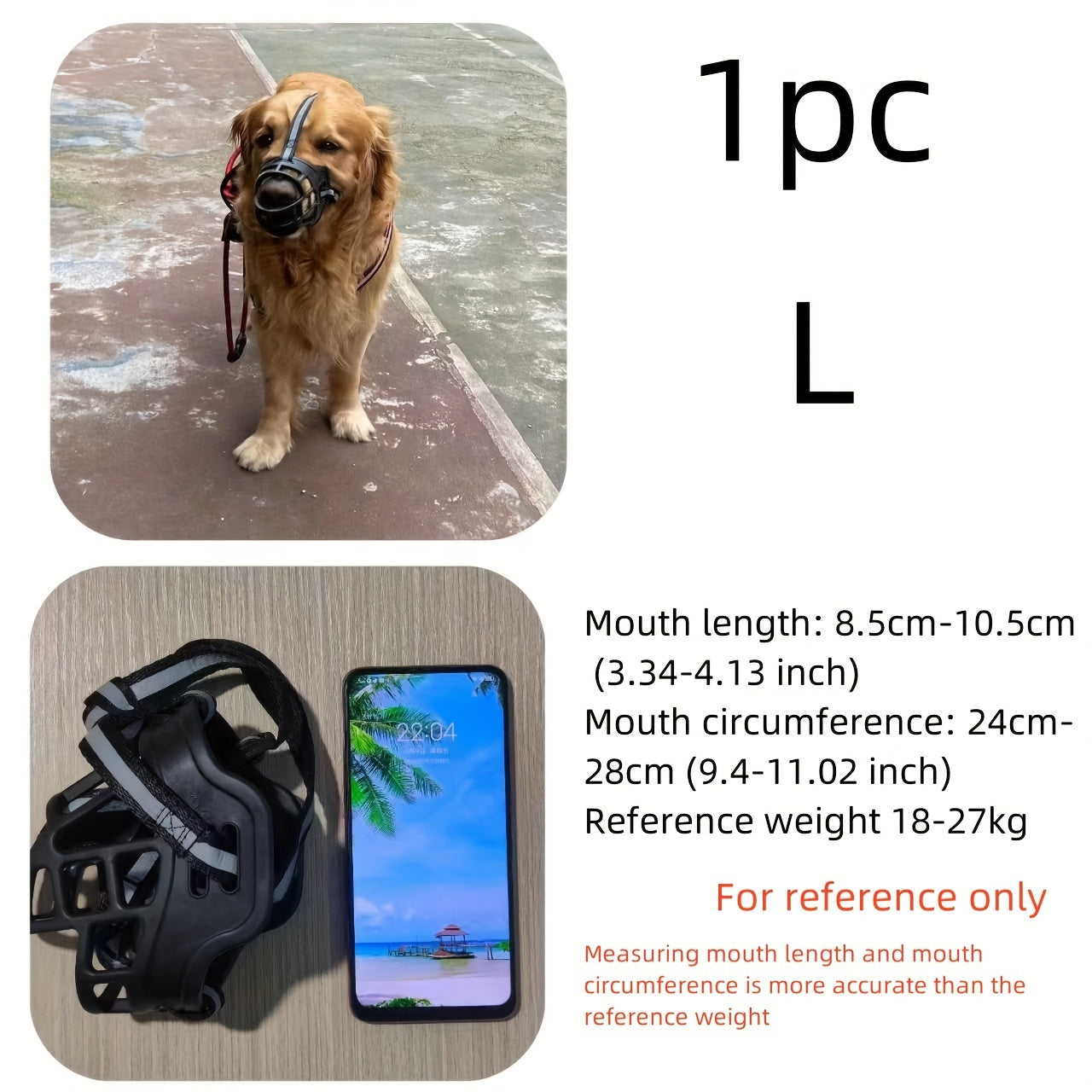Large Dog Muzzle, Anti-Bite & Anti-Chew Mask for German Shepherds, Golden Retrievers, Labradors - Silent Dog Muzzle with Adjustable Strap, Nylon Material, Pet Training Accessory|Adjustable Dog Muzzle|Durable Dog Muzzle