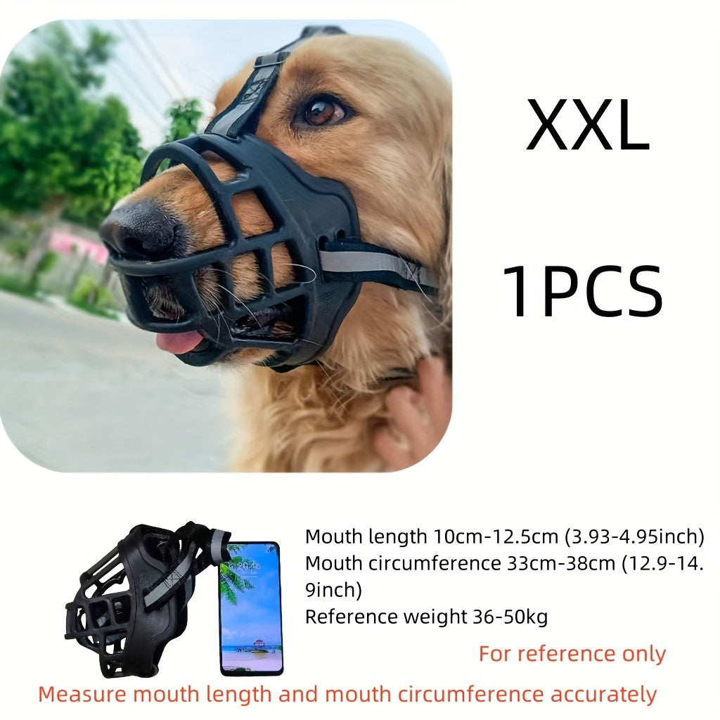 Large Dog Muzzle, Anti-Bite & Anti-Chew Mask for German Shepherds, Golden Retrievers, Labradors - Silent Dog Muzzle with Adjustable Strap, Nylon Material, Pet Training Accessory|Adjustable Dog Muzzle|Durable Dog Muzzle