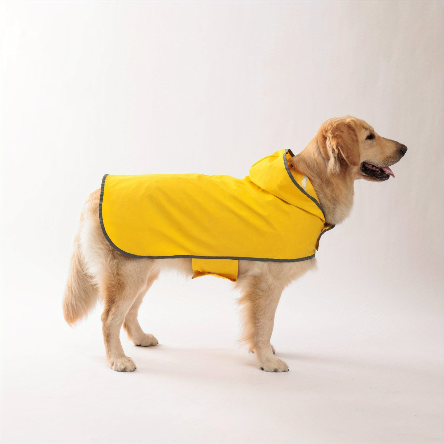 1pc PETS TALE Reversible Dog Raincoat, Polyester Pet Jacket with Duck Print, Machine Washable, Adjustable Straps for Small to Extra Large Breeds