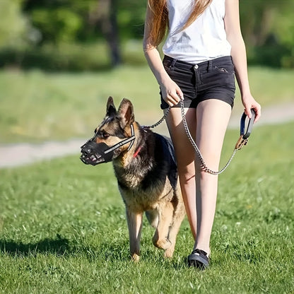 Large Dog Muzzle, Anti-Bite & Anti-Chew Mask for German Shepherds, Golden Retrievers, Labradors - Silent Dog Muzzle with Adjustable Strap, Nylon Material, Pet Training Accessory|Adjustable Dog Muzzle|Durable Dog Muzzle