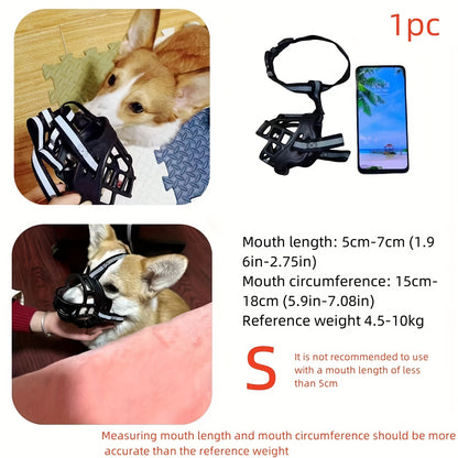 Large Dog Muzzle, Anti-Bite & Anti-Chew Mask for German Shepherds, Golden Retrievers, Labradors - Silent Dog Muzzle with Adjustable Strap, Nylon Material, Pet Training Accessory|Adjustable Dog Muzzle|Durable Dog Muzzle