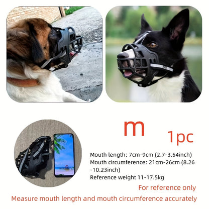 Large Dog Muzzle, Anti-Bite & Anti-Chew Mask for German Shepherds, Golden Retrievers, Labradors - Silent Dog Muzzle with Adjustable Strap, Nylon Material, Pet Training Accessory|Adjustable Dog Muzzle|Durable Dog Muzzle