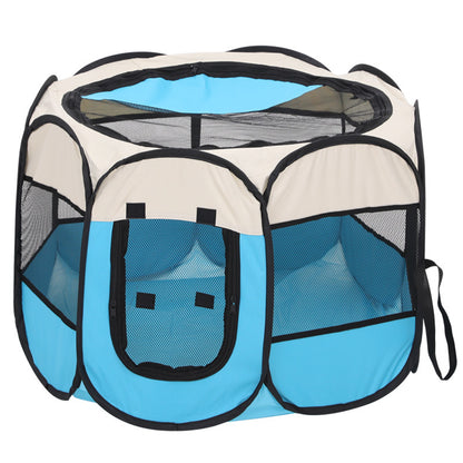 Octagonal Pet Fence Tent Oxford Cloth Scratch-Resistant Foldable Dog Cage for Dogs and Cats, Kennel Nest
