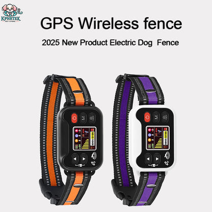2025 New Pet GPS Wireless Electronic Fence – Dog Training Device & Barking Control Collar, Waterproof & Rechargeable