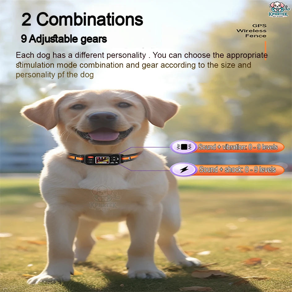 2025 New Pet GPS Wireless Electronic Fence – Dog Training Device & Barking Control Collar, Waterproof & Rechargeable