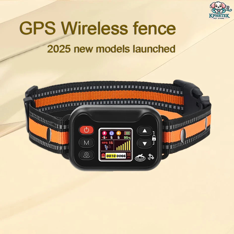 2025 New Pet GPS Wireless Electronic Fence – Dog Training Device & Barking Control Collar, Waterproof & Rechargeable