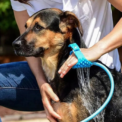 Silicone Material Pet Bathing Gadget Massage Function Easy Bathing Dog Massage Brush Shower Head Design Pet Cleaning Shower Comb