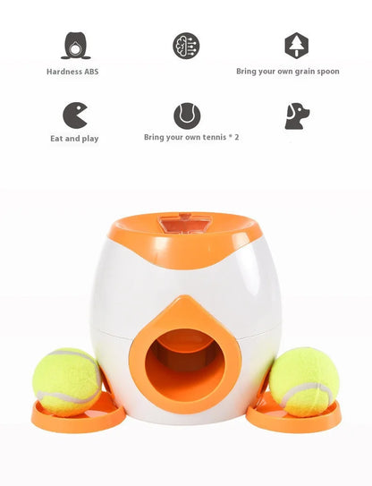 Pet Dog Toys,Electronic Usb Dog Two Tennis,Food rewards, Dog Interactive Training, Intelligent Automatic Food Leakage Device