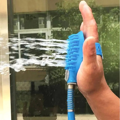 Silicone Material Pet Bathing Gadget Shower Head Design Easy Bathing Dog Massage Brush Massage Function Pet Cleaning