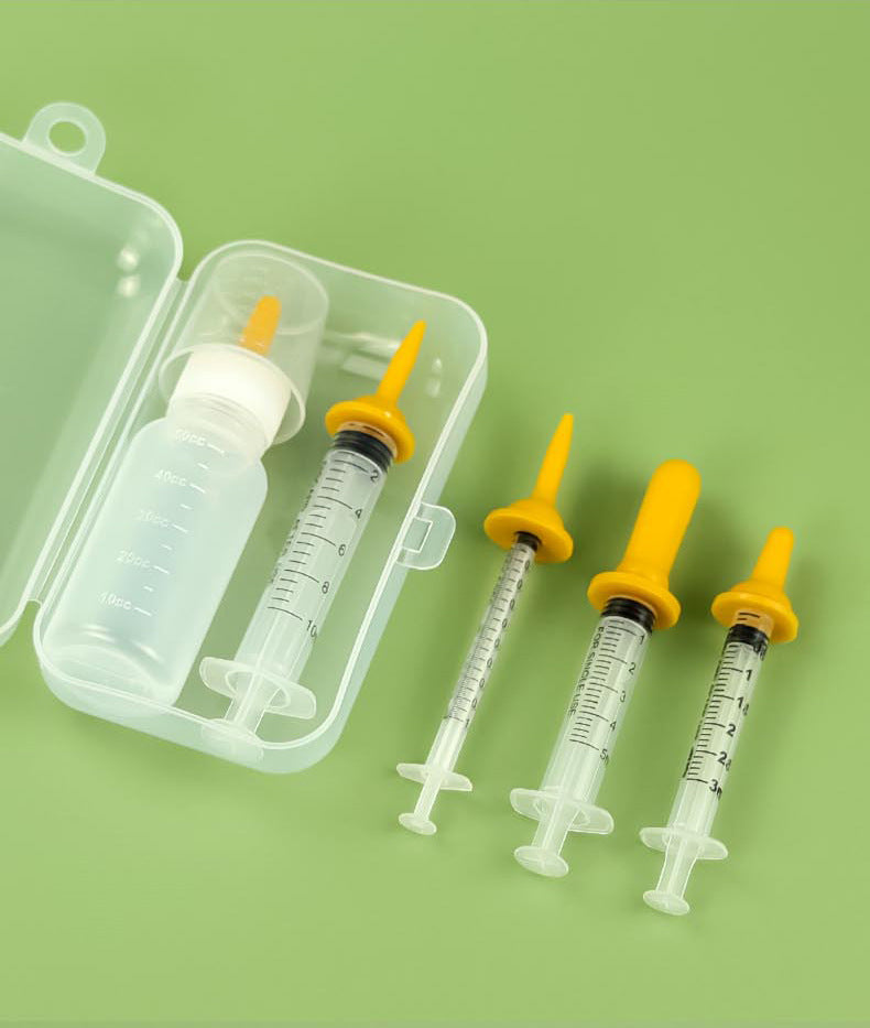 Pet Feeding Device Set Cat Dog Care Bottle Syringe Suit Newborn Kitten Feed Device with Feeding Bottle Puppy Medication Device