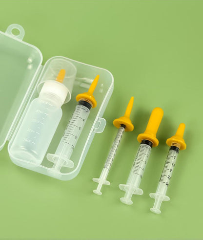 Pet Feeding Device Set Cat Dog Care Bottle Syringe Suit Newborn Kitten Feed Device with Feeding Bottle Puppy Medication Device