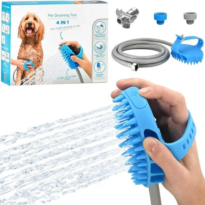 Best-selling pet bathing gadget - Dog massage brush with silicone massage shower head