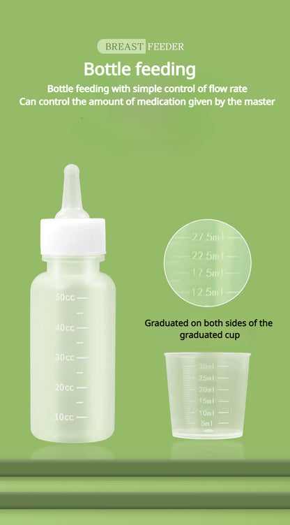Pet Feeding Device Set Cat Dog Care Bottle Syringe Suit Newborn Kitten Feed Device with Feeding Bottle Puppy Medication Device