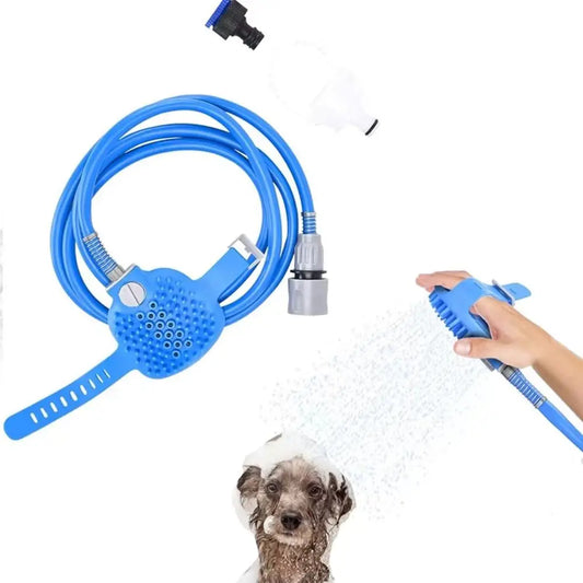 Silicone Material Pet Bathing Gadget Massage Function Easy Bathing Dog Massage Brush Shower Head Design Pet Cleaning Shower Comb