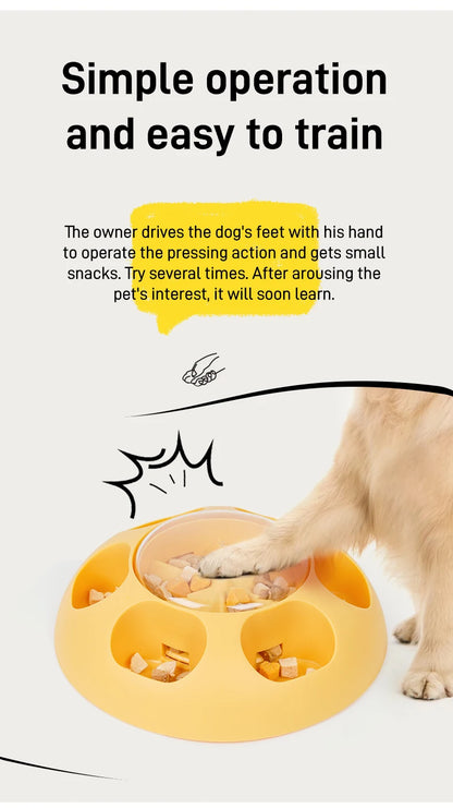 Pet Press Feeder Smart Interactive Controlled Feeding Fun Easy Convenient Automatic Timer Healthy Entertaining Training Puzzle