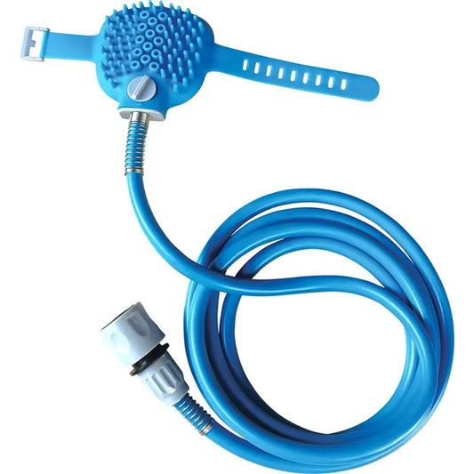Silicone Material Pet Bathing Gadget Shower Head Design Easy Bathing Dog Massage Brush Massage Function Pet Cleaning