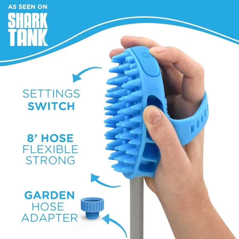 Best-selling pet bathing gadget - Dog massage brush with silicone massage shower head