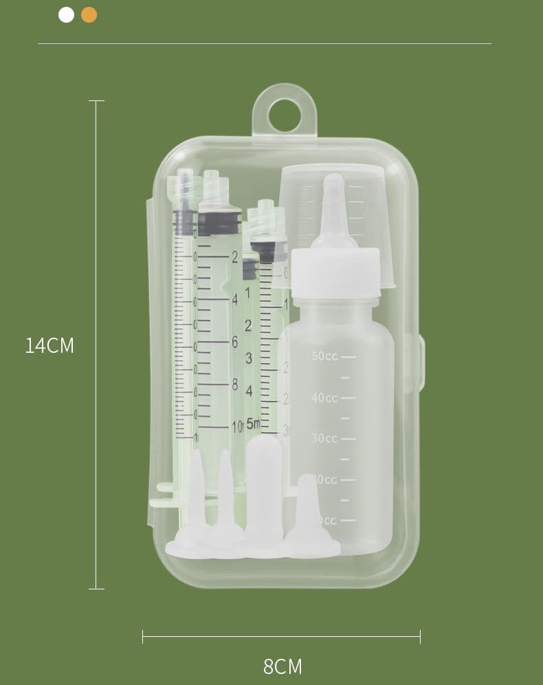 Pet Feeding Device Set Cat Dog Care Bottle Syringe Suit Newborn Kitten Feed Device with Feeding Bottle Puppy Medication Device