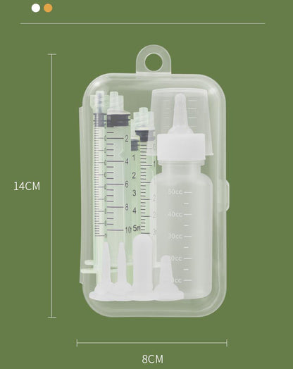 Pet Feeding Device Set Cat Dog Care Bottle Syringe Suit Newborn Kitten Feed Device with Feeding Bottle Puppy Medication Device