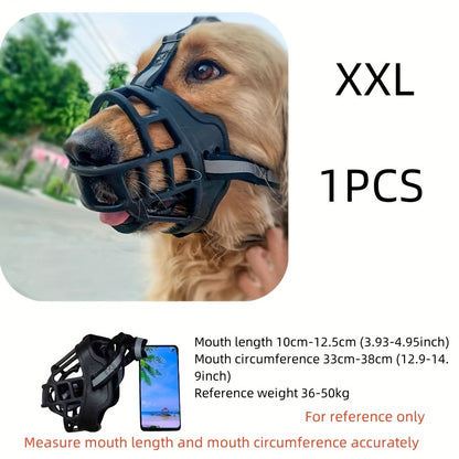 Large Dog Muzzle, Anti-Bite & Anti-Chew Mask for German Shepherds, Golden Retrievers, Labradors - Silent Dog Muzzle with Adjustable Strap, Nylon Material, Pet Training Accessory|Adjustable Dog Muzzle|Durable Dog Muzzle