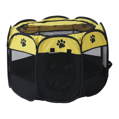 Octagonal Pet Fence Tent Oxford Cloth Scratch-Resistant Foldable Dog Cage for Dogs and Cats, Kennel Nest